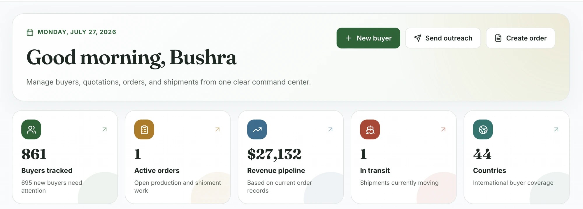 KTC Trade Manager dashboard overview